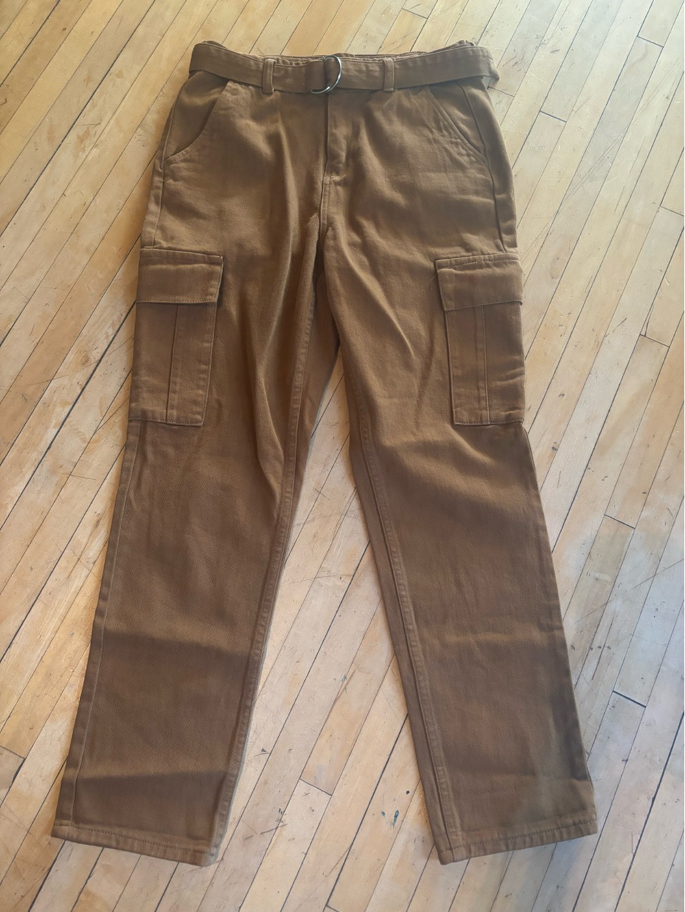 PacSun Women’s Cargo Pants in Brown with Belt